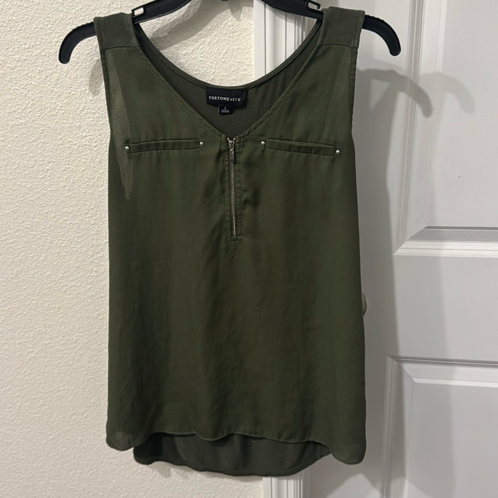 Olive green women’s tank